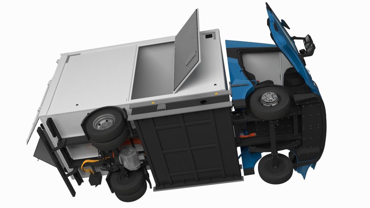 Truck BYD ETM6 Blue Rigged for Maya 2 3D