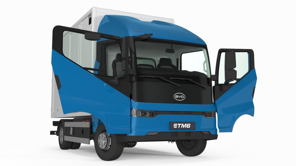 Truck BYD ETM6 Blue Rigged for Maya 2 3D