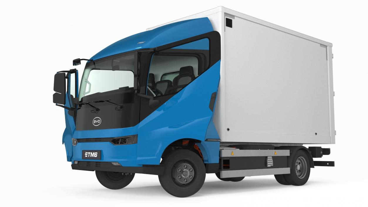 Truck BYD ETM6 Blue Rigged for Maya 2 3D