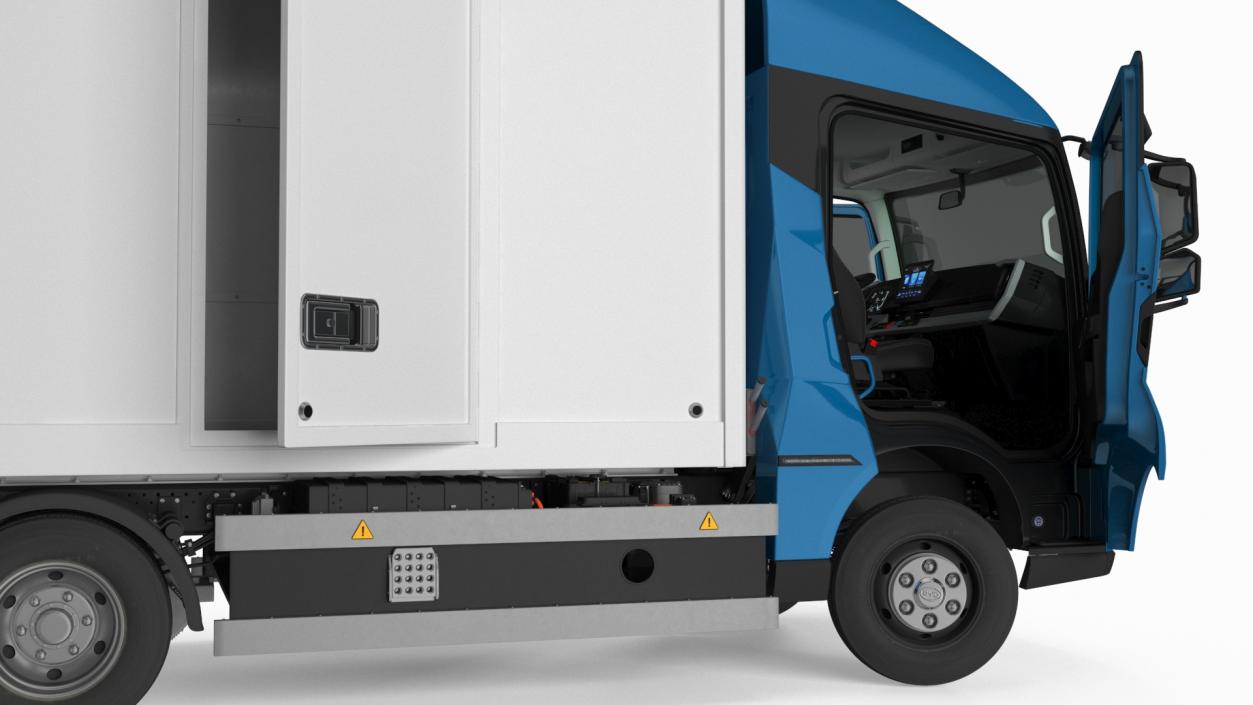 Truck BYD ETM6 Blue Rigged for Maya 2 3D