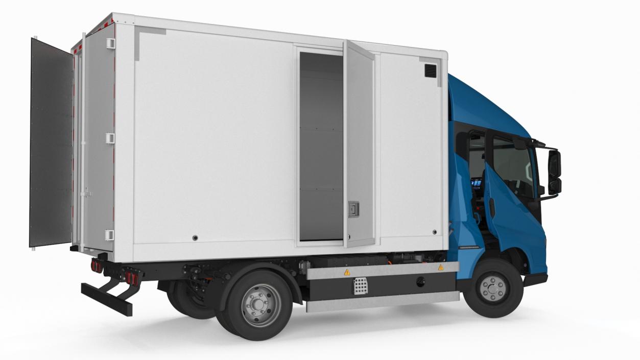 Truck BYD ETM6 Blue Rigged for Maya 2 3D