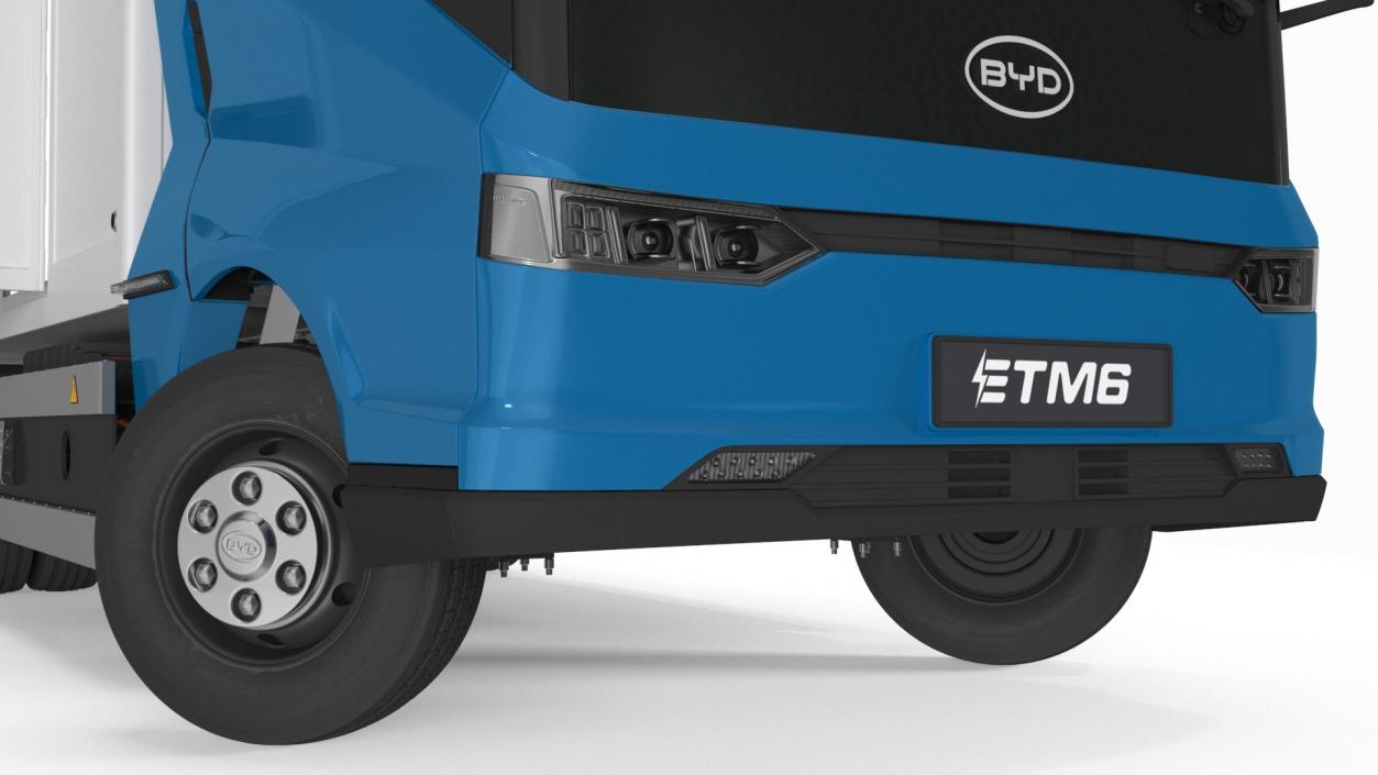 Truck BYD ETM6 Blue Rigged for Maya 2 3D