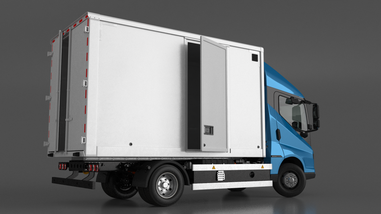 Truck BYD ETM6 Blue Rigged for Maya 2 3D