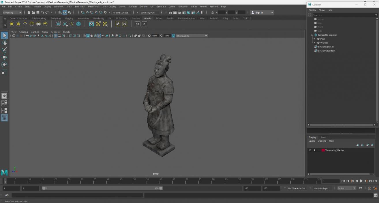 3D Terracotta Warrior for 3D Print