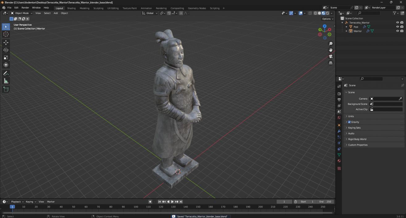 3D Terracotta Warrior for 3D Print