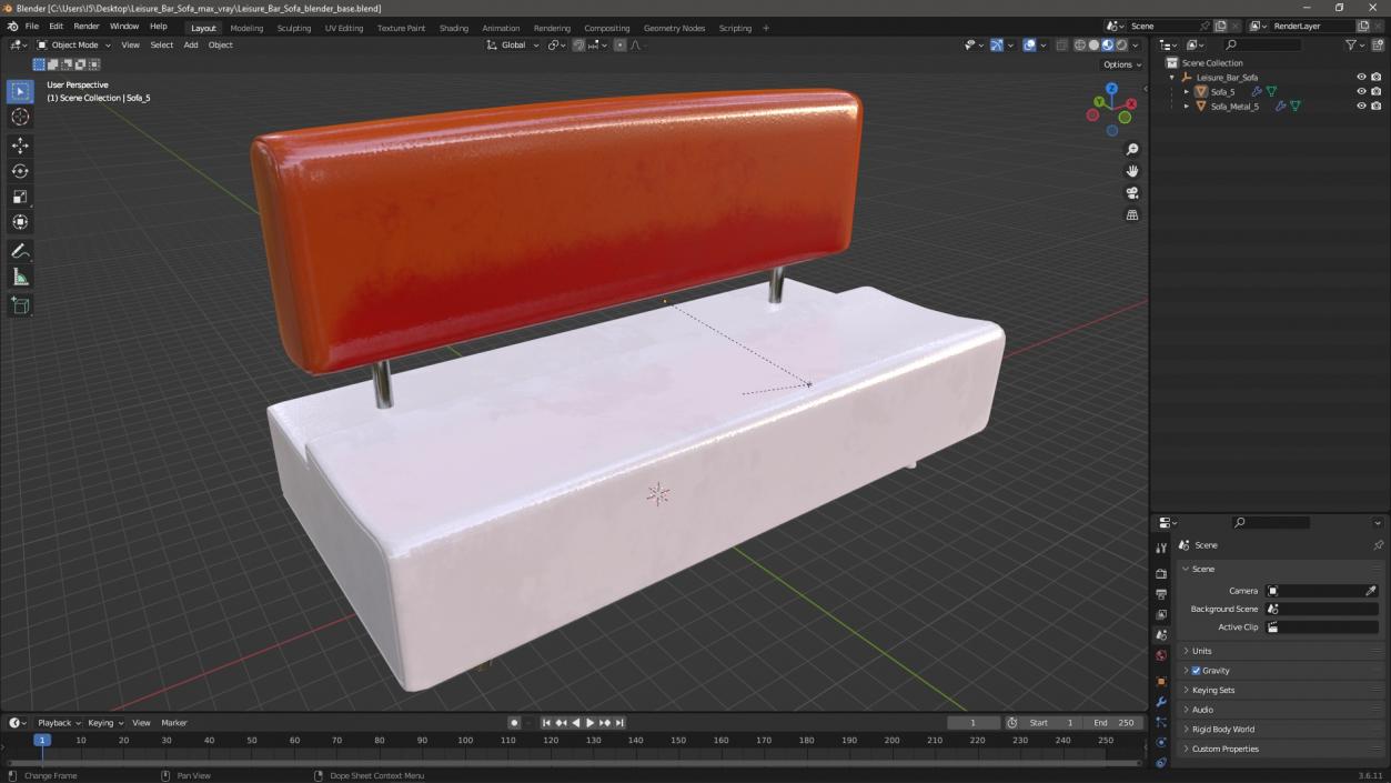 3D Leisure Bar Sofa