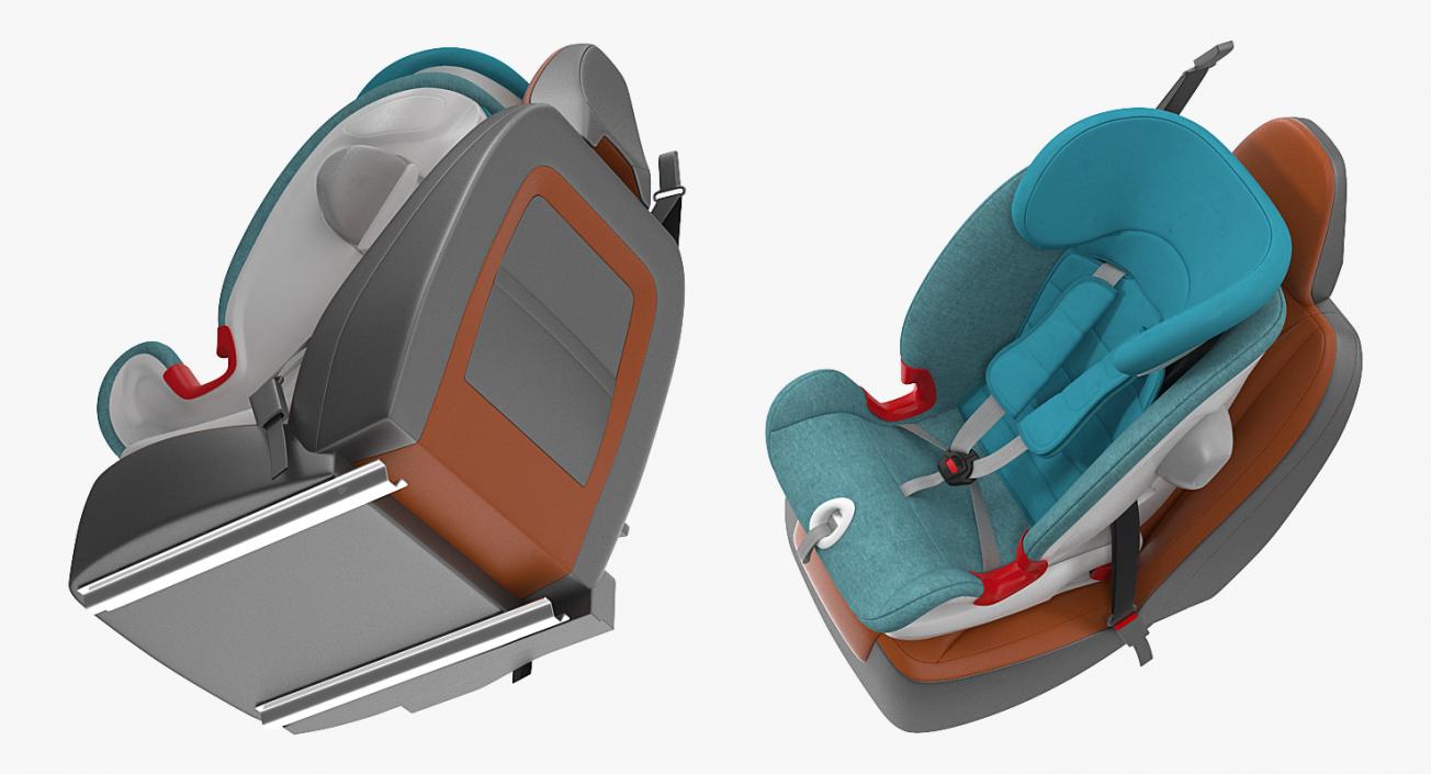 3D Child Seat on Passenger Seat model