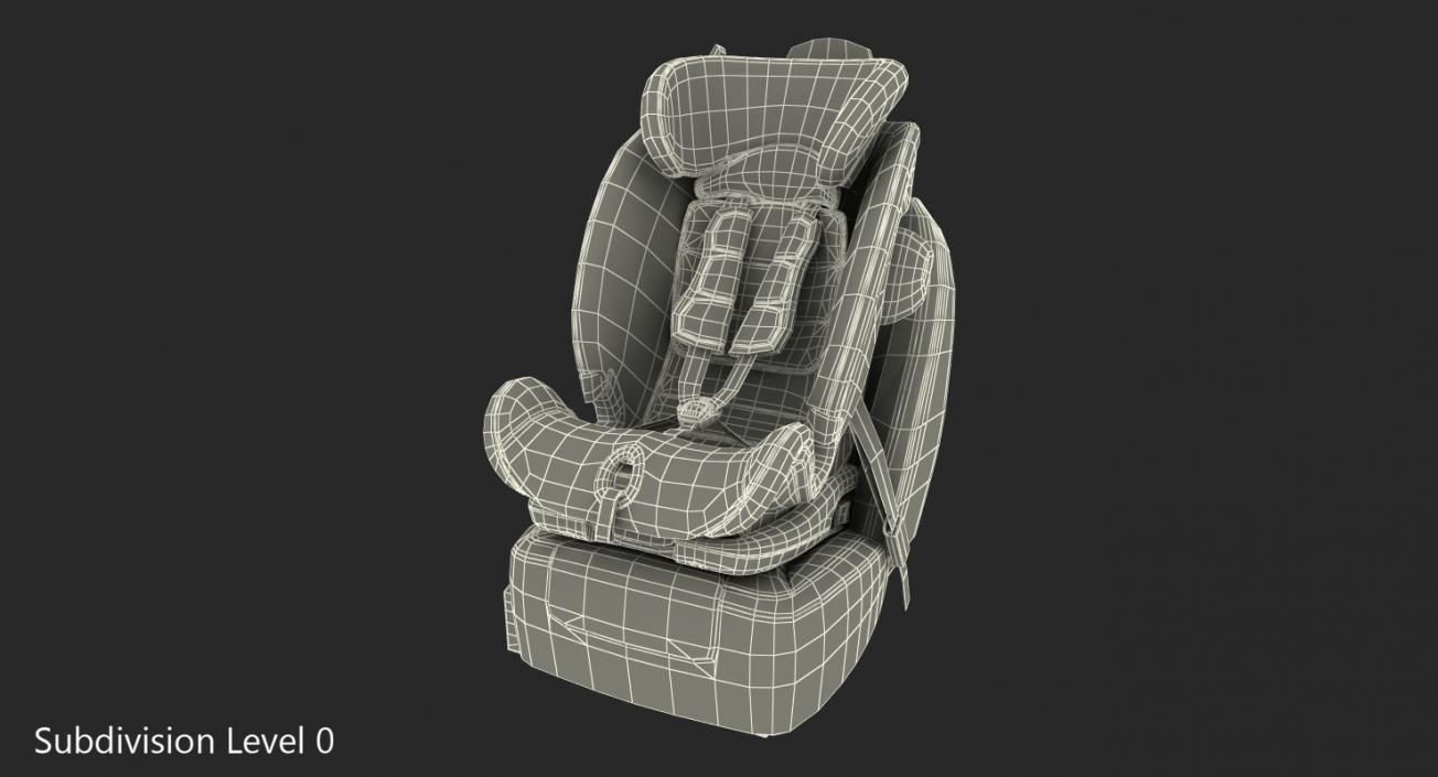 3D Child Seat on Passenger Seat model