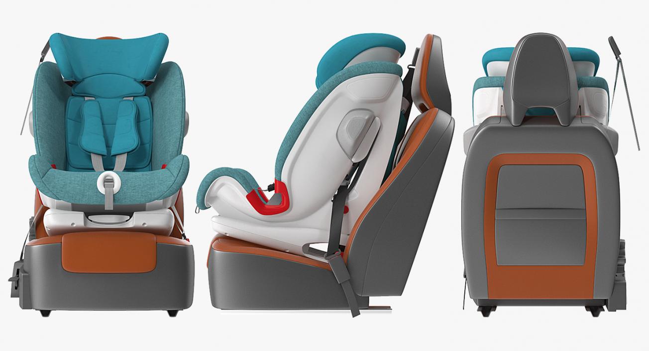 3D Child Seat on Passenger Seat model