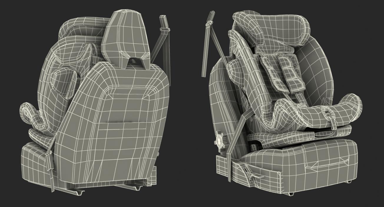 3D Child Seat on Passenger Seat model