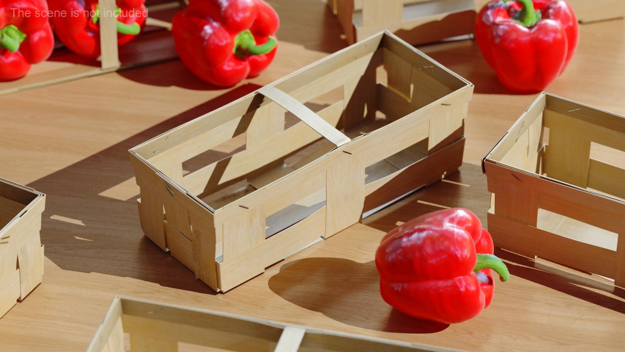 3D Wooden Box for Fruit Picking model