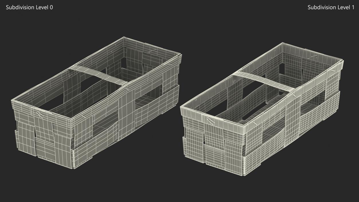 3D Wooden Box for Fruit Picking model