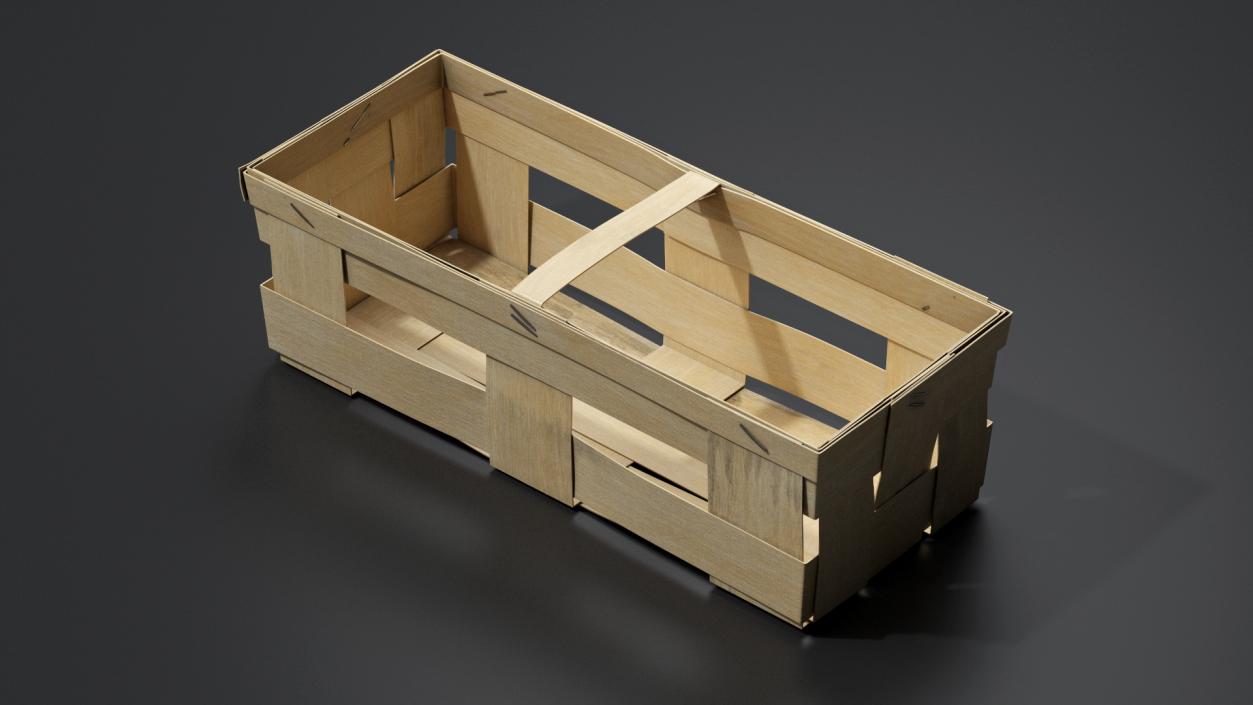 3D Wooden Box for Fruit Picking model