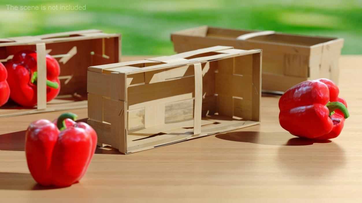 3D Wooden Box for Fruit Picking model