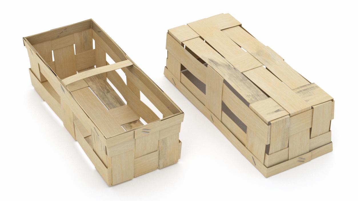 3D Wooden Box for Fruit Picking model