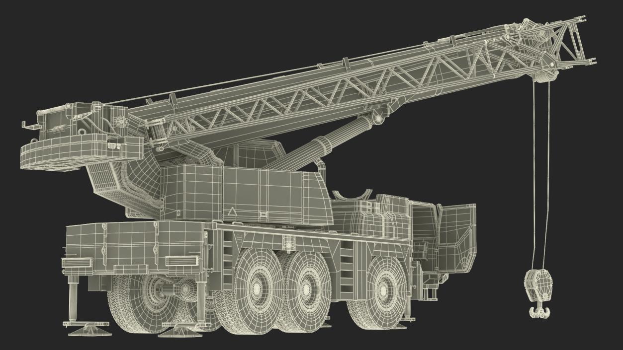 Mobile Crane Truck Rigged for Maya 3D model