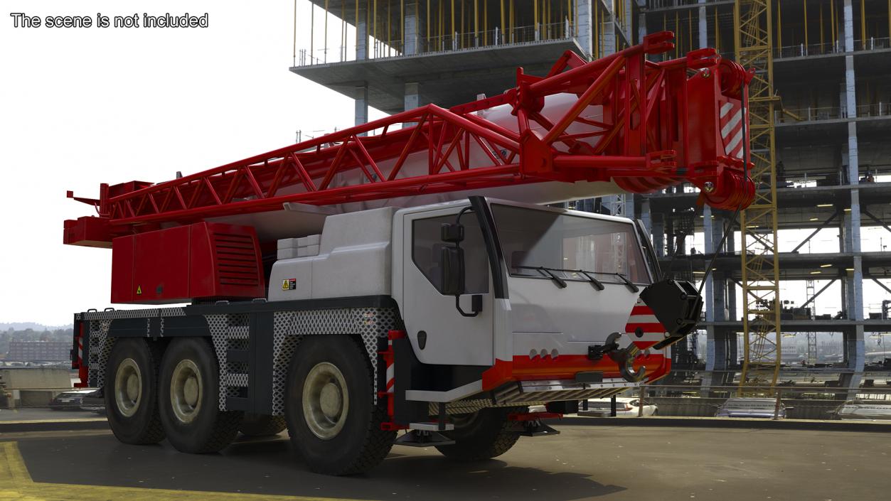 Mobile Crane Truck Rigged for Maya 3D model