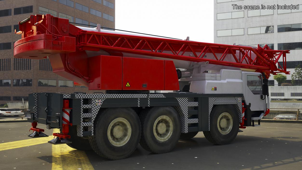 Mobile Crane Truck Rigged for Maya 3D model