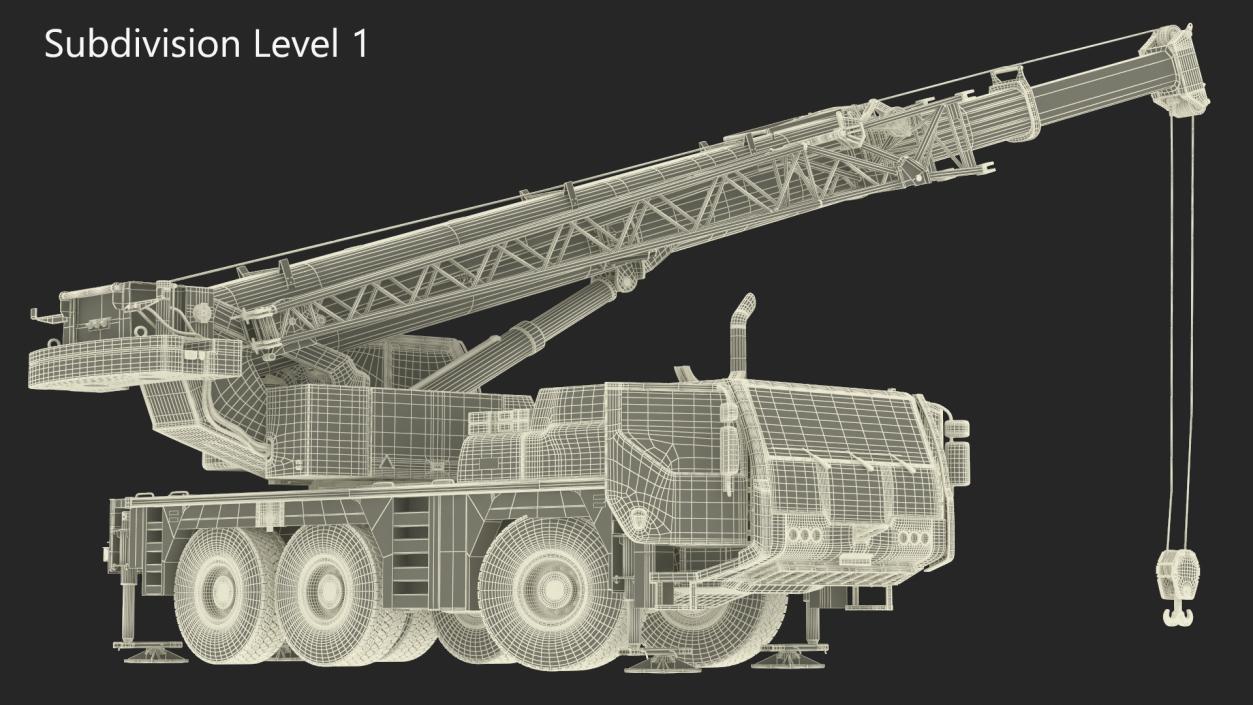 Mobile Crane Truck Rigged for Maya 3D model