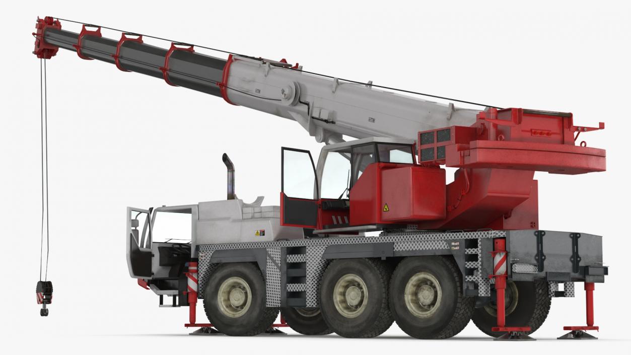 Mobile Crane Truck Rigged for Maya 3D model