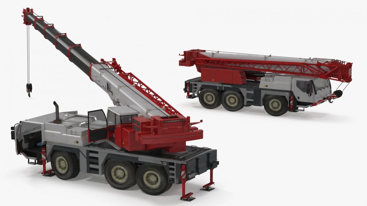 Mobile Crane Truck Rigged for Maya 3D model