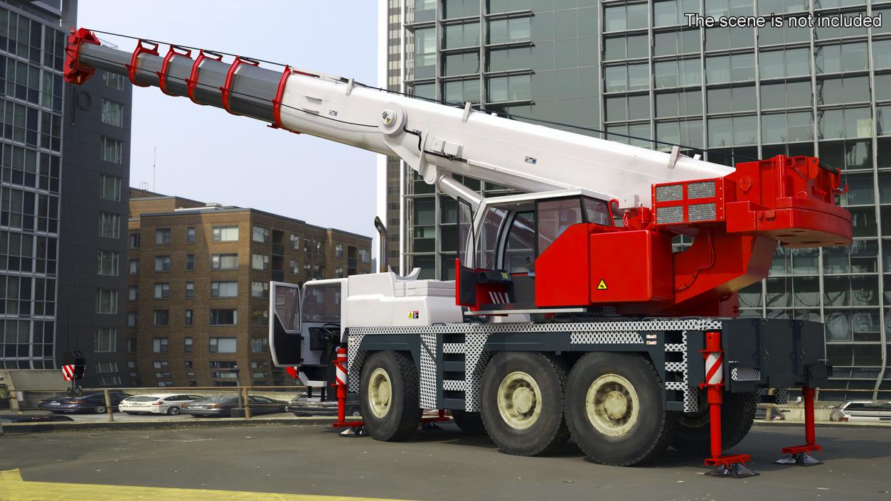 Mobile Crane Truck Rigged for Maya 3D model