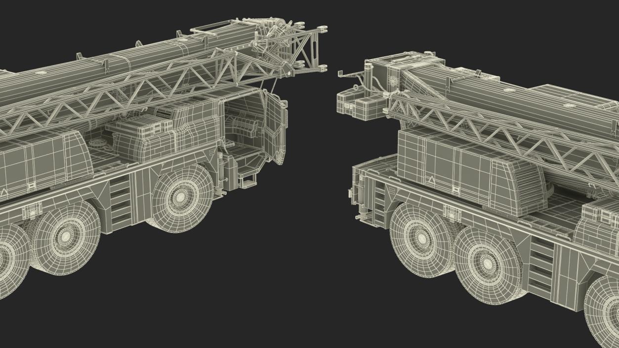 Mobile Crane Truck Rigged for Maya 3D model