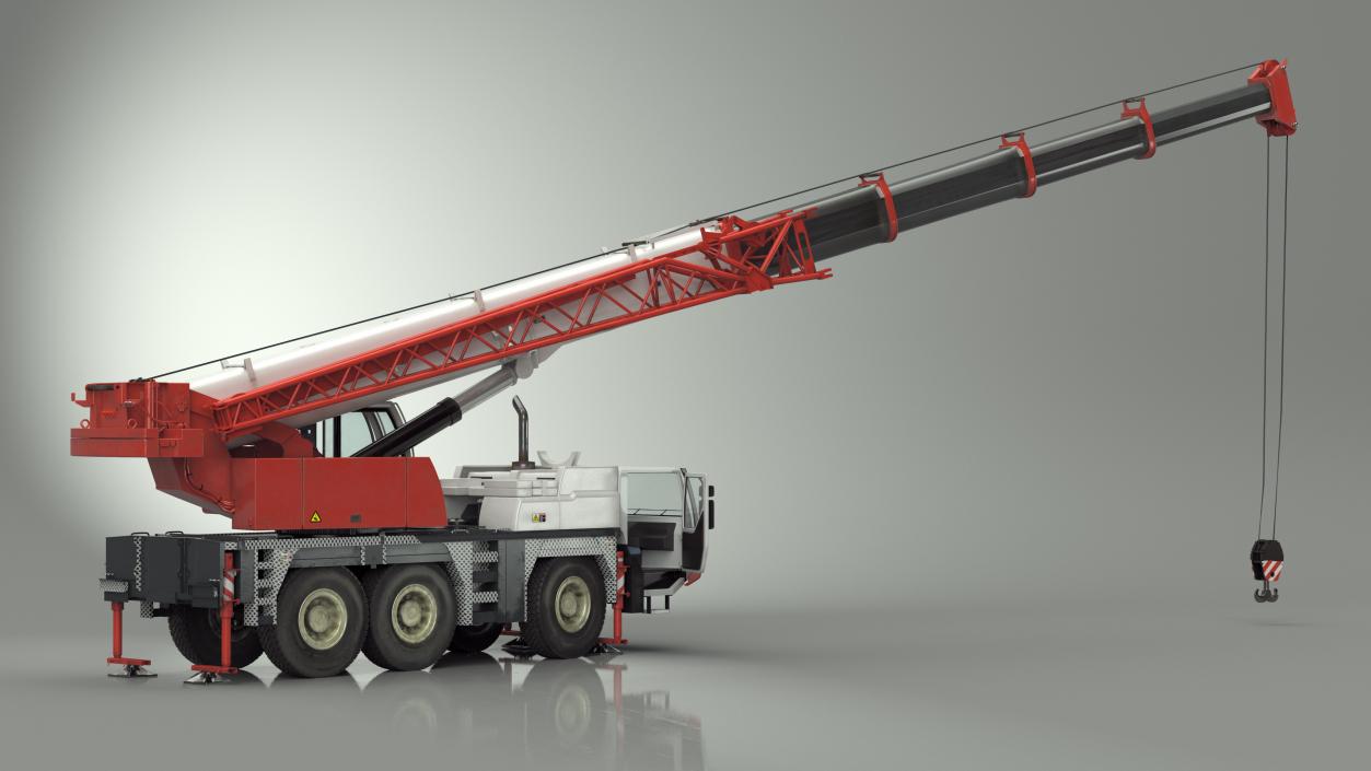 Mobile Crane Truck Rigged for Maya 3D model