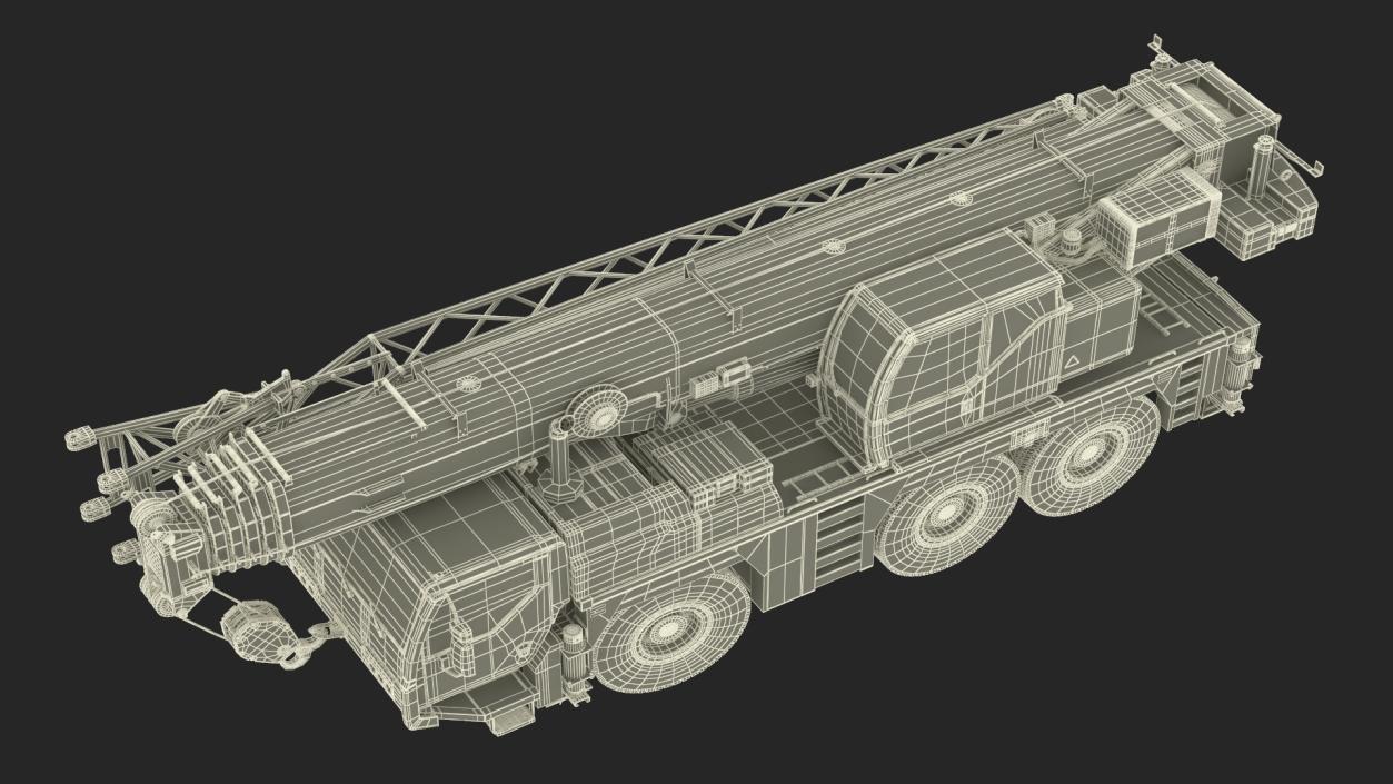 Mobile Crane Truck Rigged for Maya 3D model