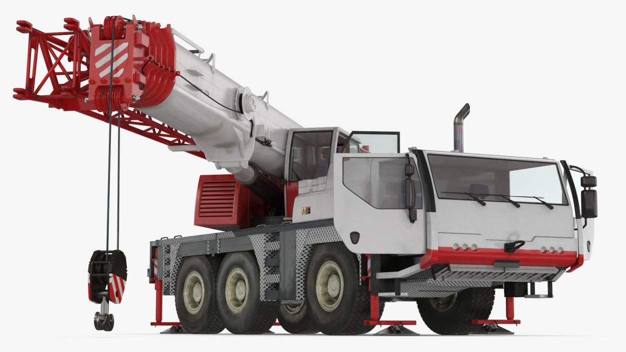 Mobile Crane Truck Rigged for Maya 3D model