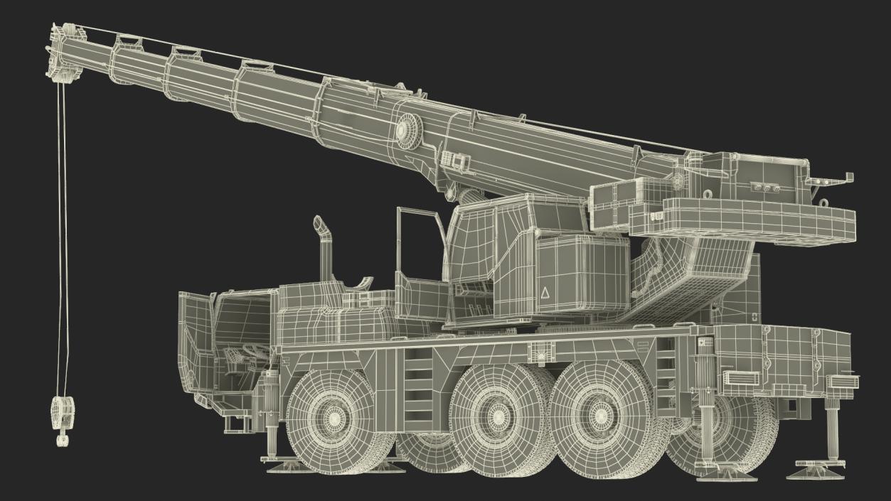 Mobile Crane Truck Rigged for Maya 3D model