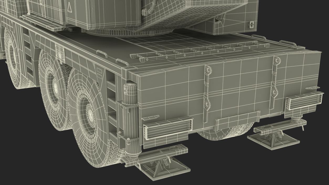 Mobile Crane Truck Rigged for Maya 3D model