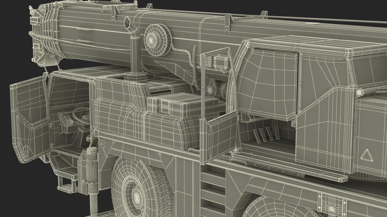 Mobile Crane Truck Rigged for Maya 3D model