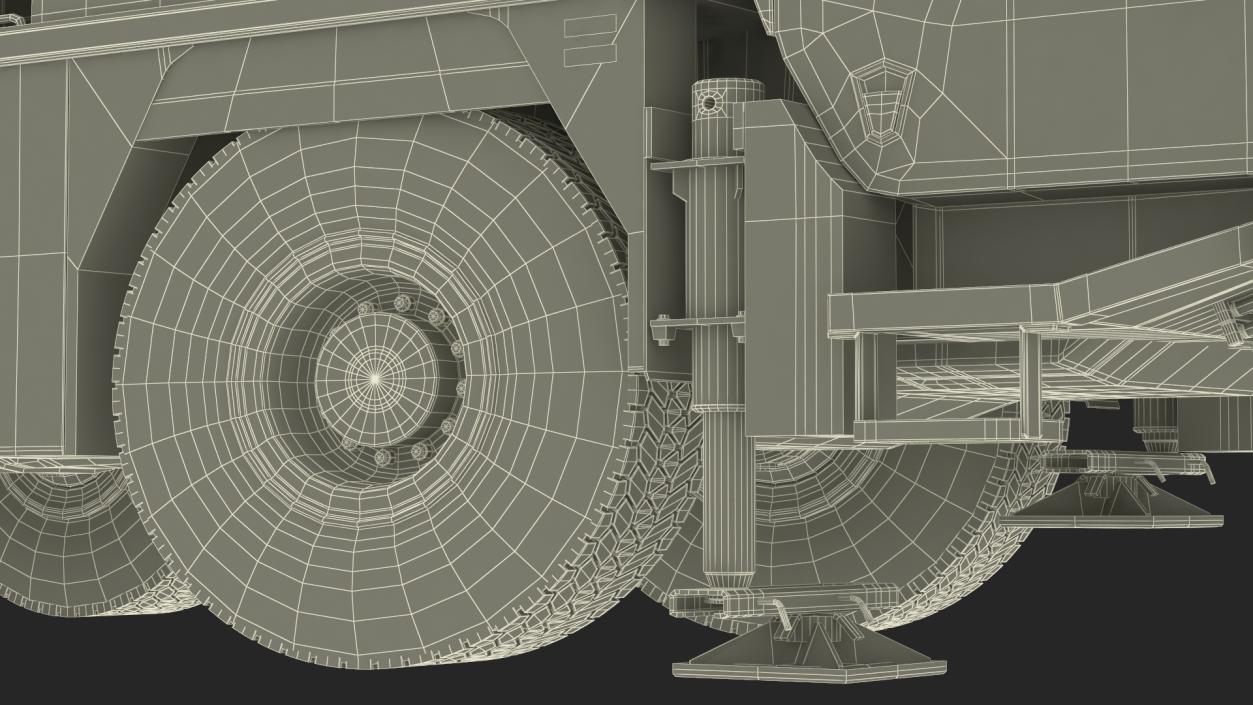 Mobile Crane Truck Rigged for Maya 3D model