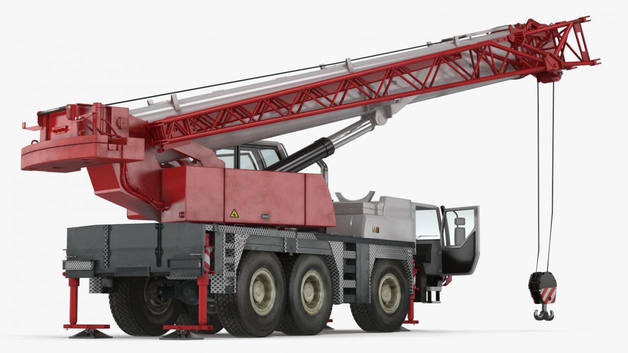 Mobile Crane Truck Rigged for Maya 3D model