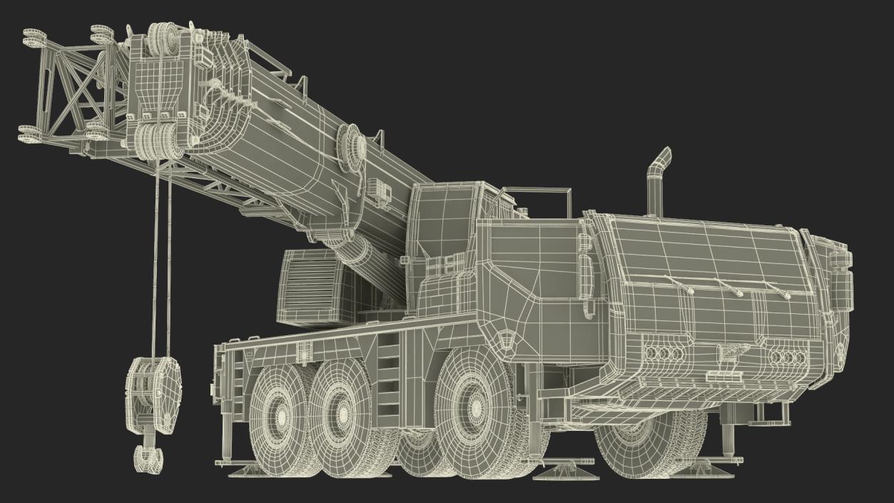 Mobile Crane Truck Rigged for Maya 3D model