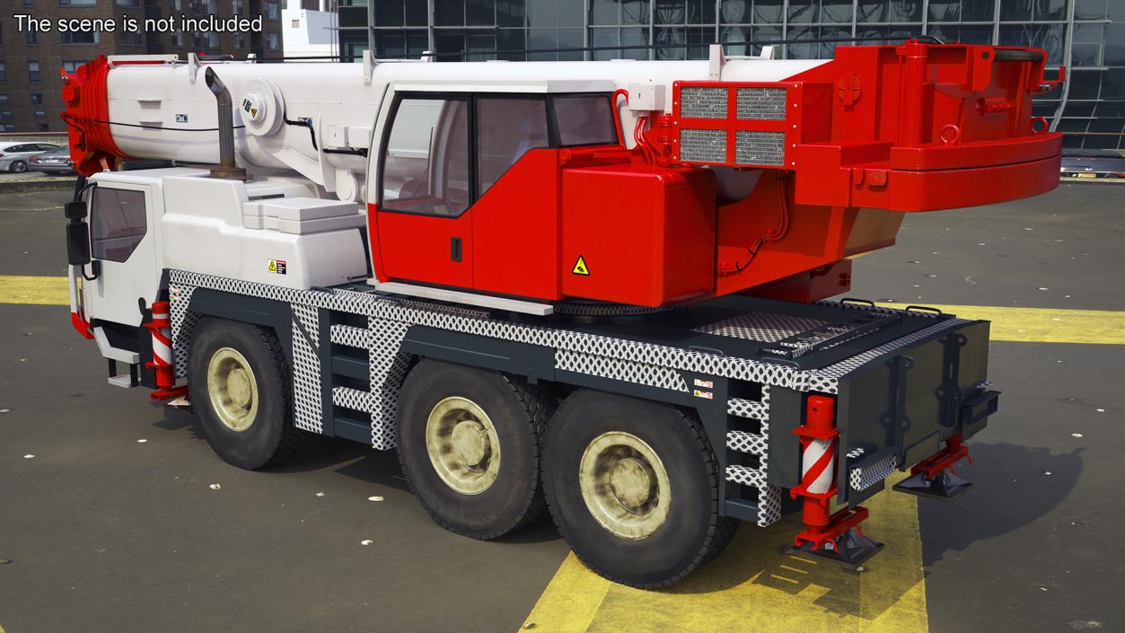 Mobile Crane Truck Rigged for Maya 3D model