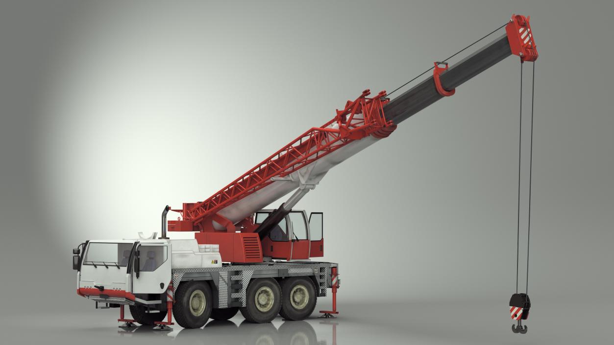 Mobile Crane Truck Rigged for Maya 3D model