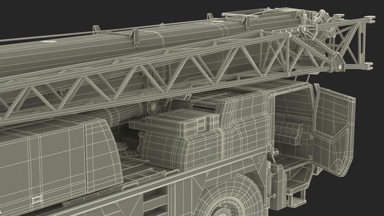 Mobile Crane Truck Rigged for Maya 3D model