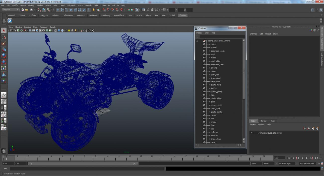 Racing Quad Bike Generic 3D model