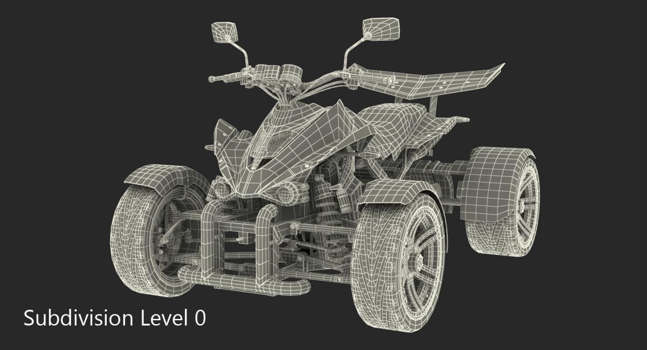 Racing Quad Bike Generic 3D model