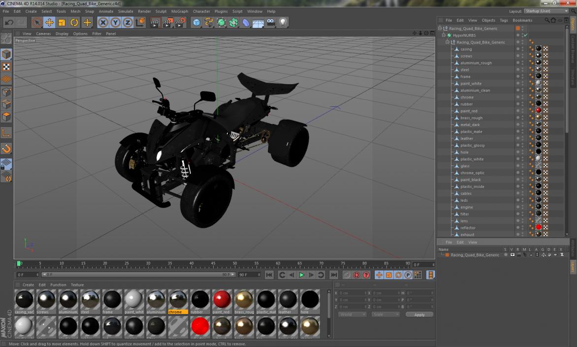 Racing Quad Bike Generic 3D model