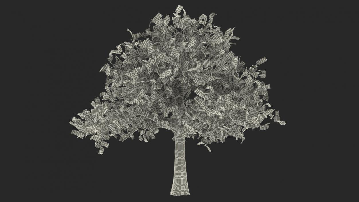 3D Money Tree with Dollar Bills model