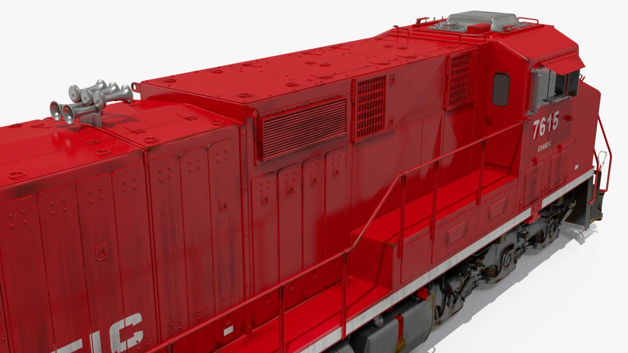 3D Generic Locomotive with Auto Rack Train Car model