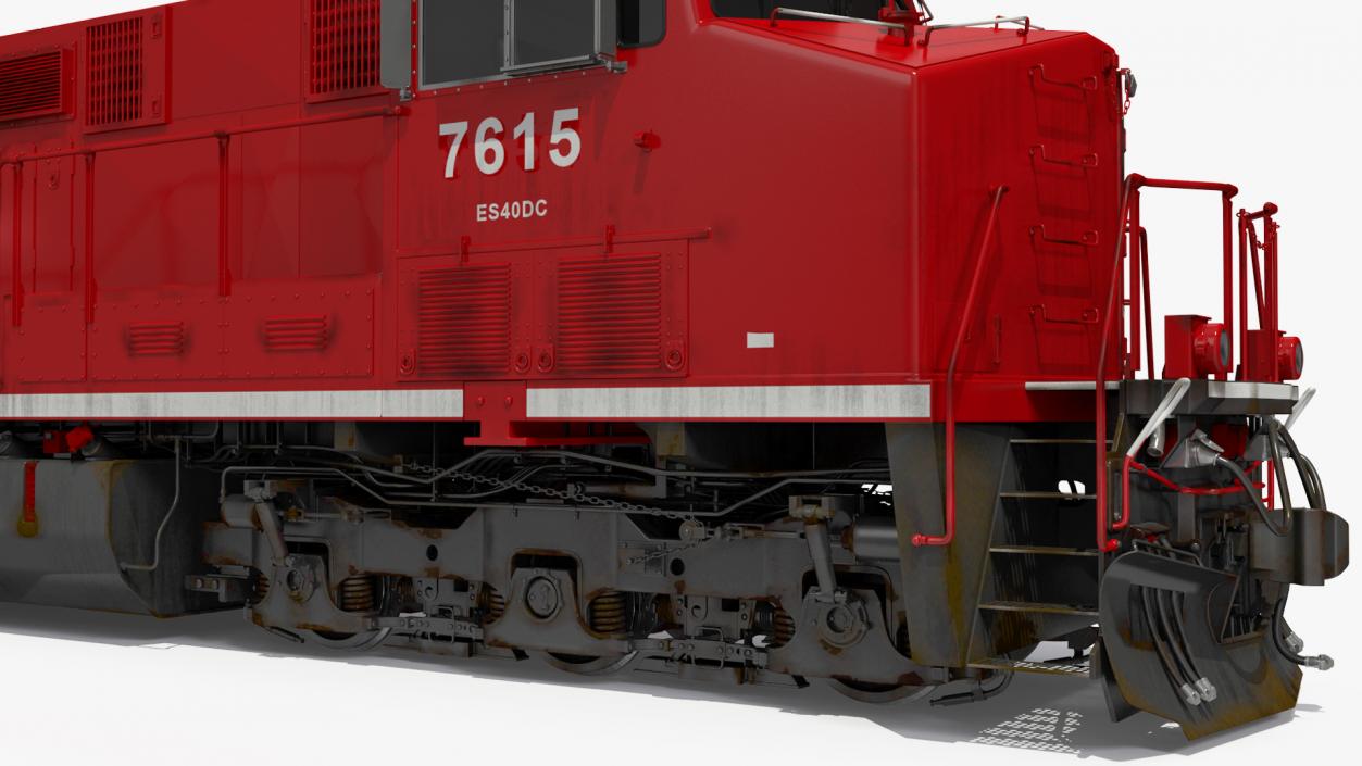 3D Generic Locomotive with Auto Rack Train Car model