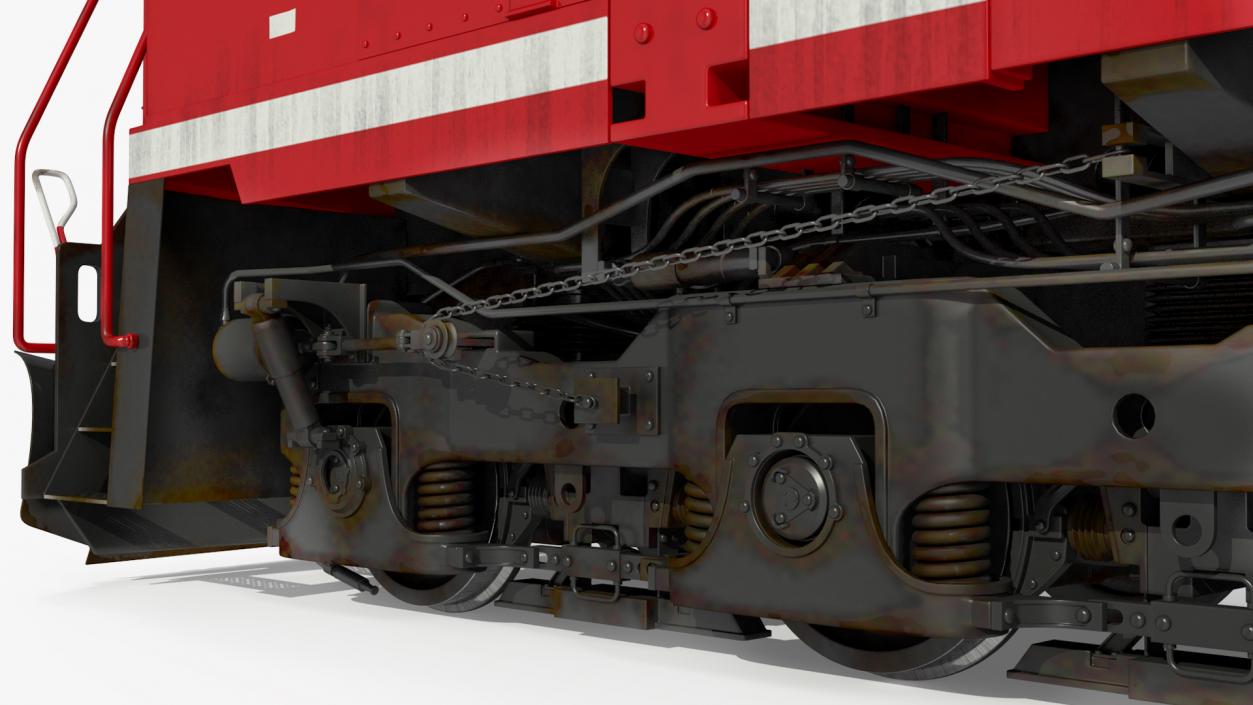 3D Generic Locomotive with Auto Rack Train Car model