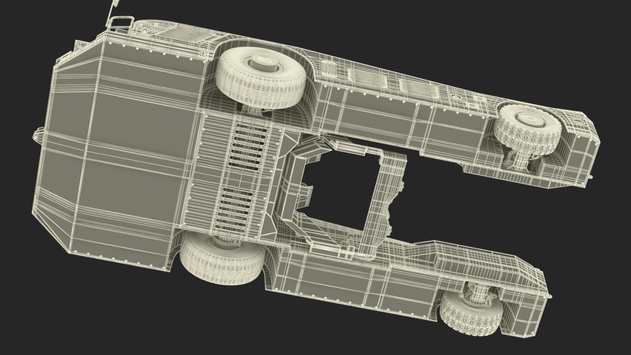 3D Airplane Pulled by Towing Tractor model