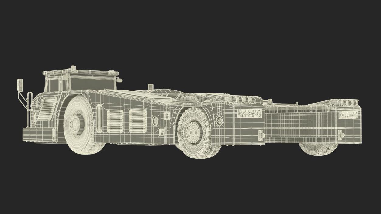 3D Airplane Pulled by Towing Tractor model