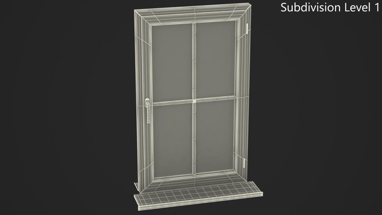 3D model Classic Window 2x2 Panels