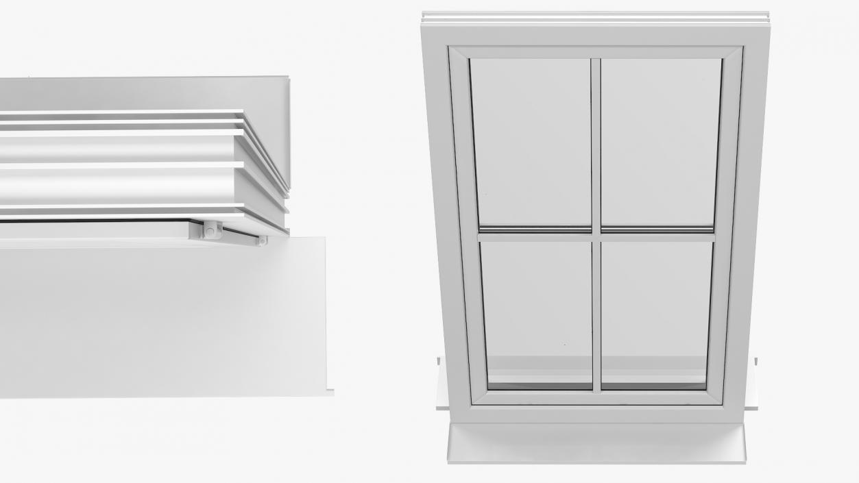 3D model Classic Window 2x2 Panels